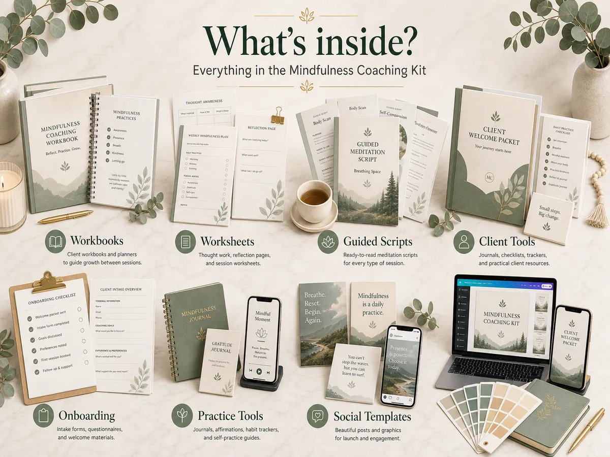 What's included in the mindfulness coaching toolkit